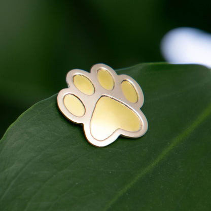Mixed Metal Paw Plant Charm