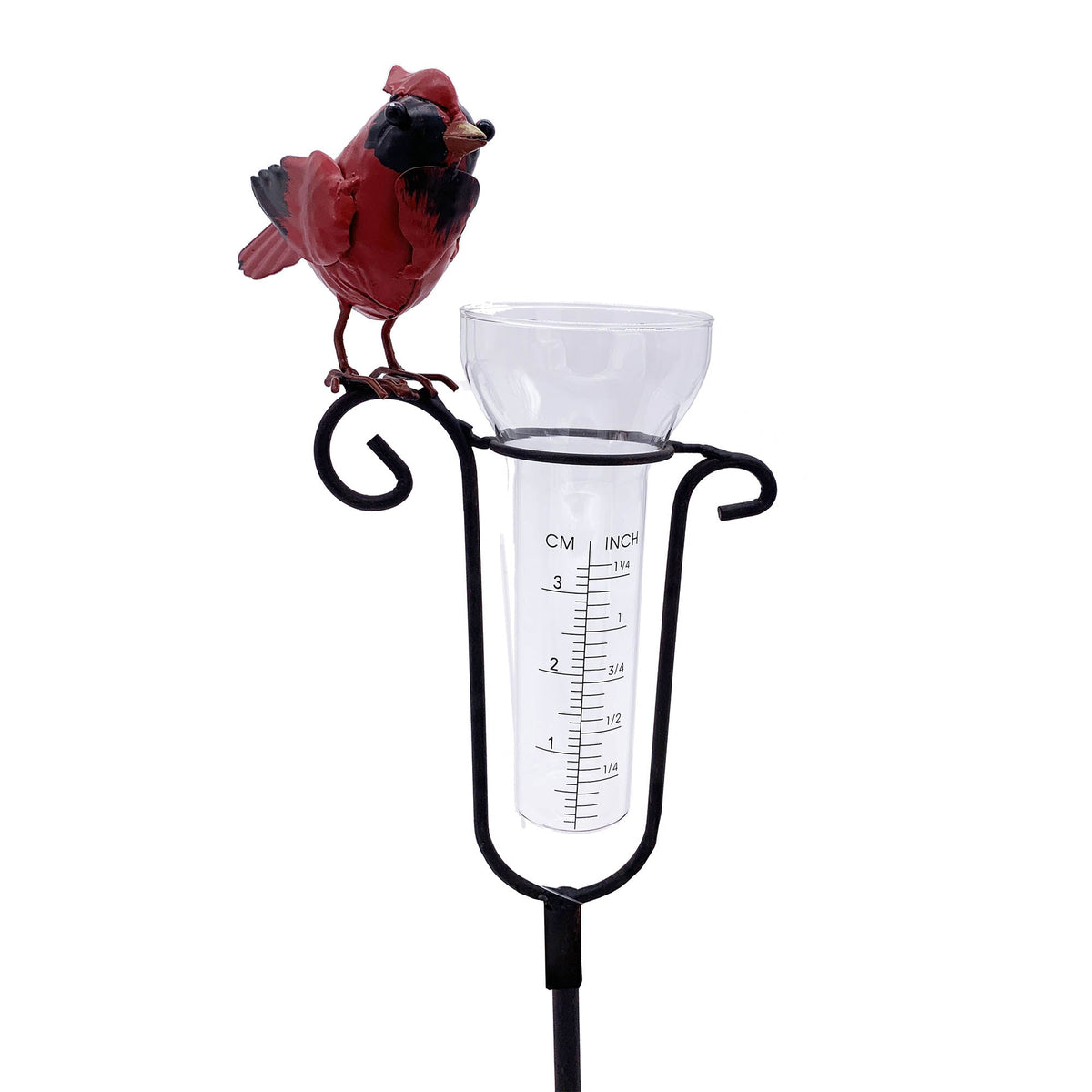 Cardinal Garden Rain Gauge Stake - Image 2