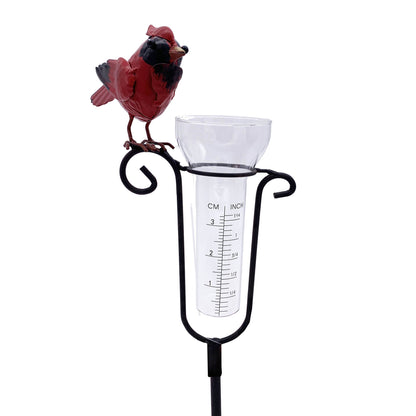 Cardinal Garden Rain Gauge Stake - Image 2