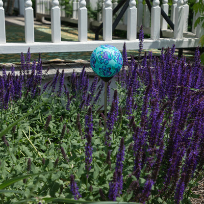 Paw Print Solar Garden Globe Stake - Image 3