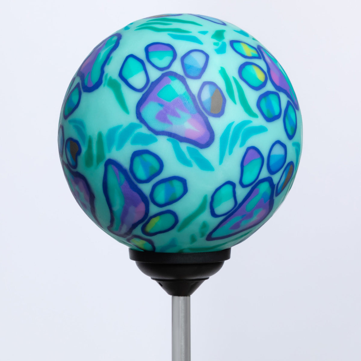 Paw Print Solar Garden Globe Stake - Image 8