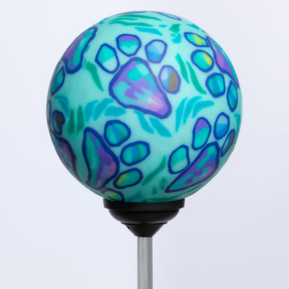 Paw Print Solar Garden Globe Stake - Image 8