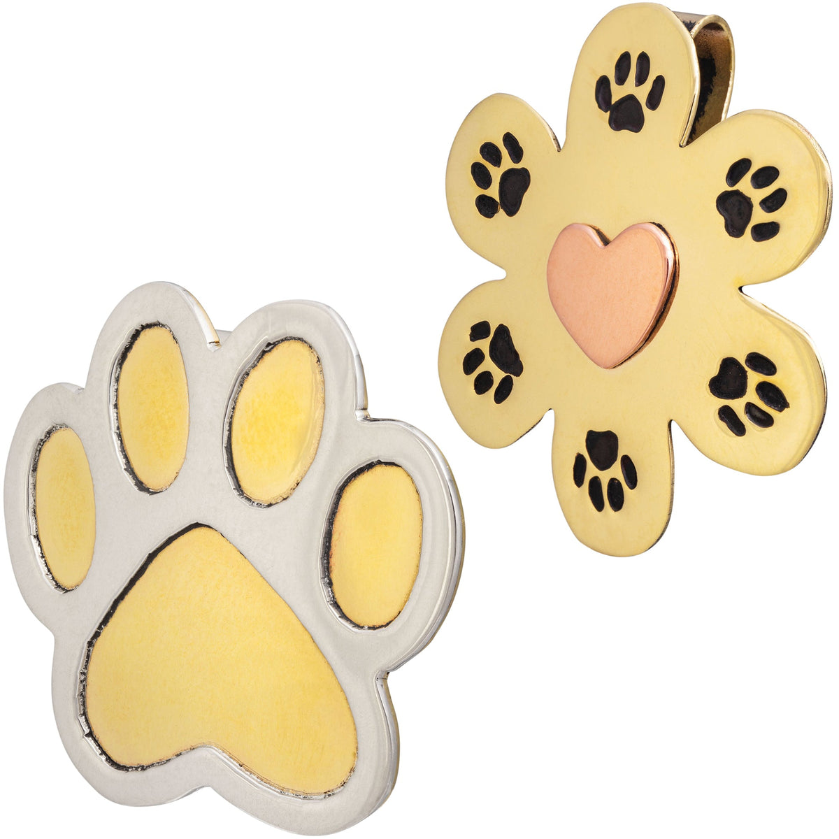 Mixed Metal Paw Plant Charm - Image 2