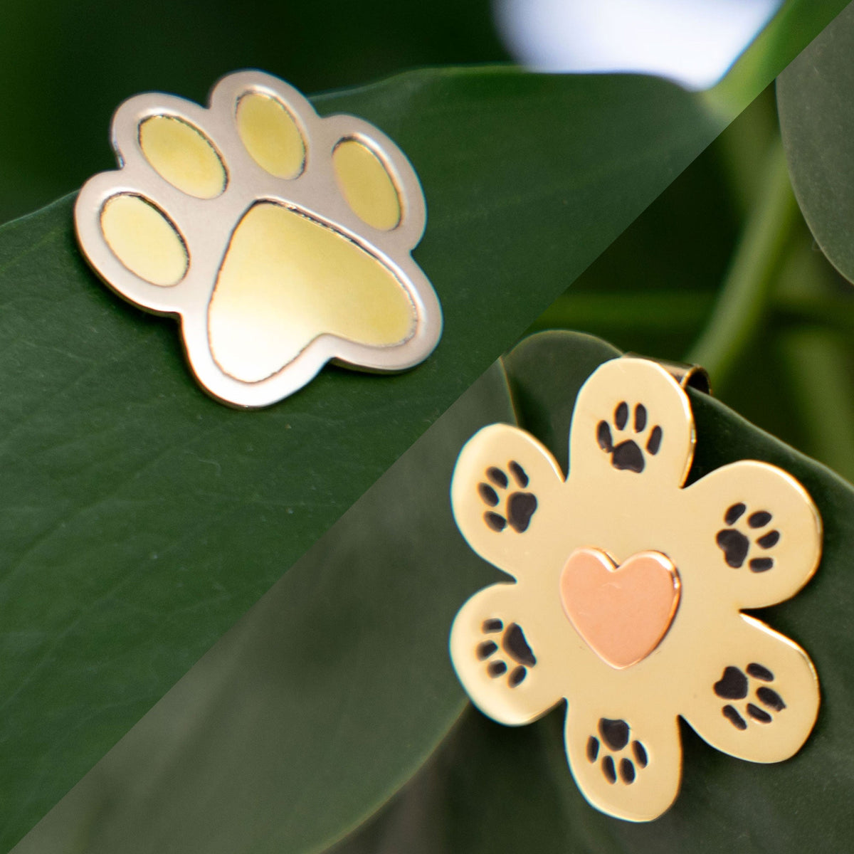Mixed Metal Paw Plant Charm - Image 7