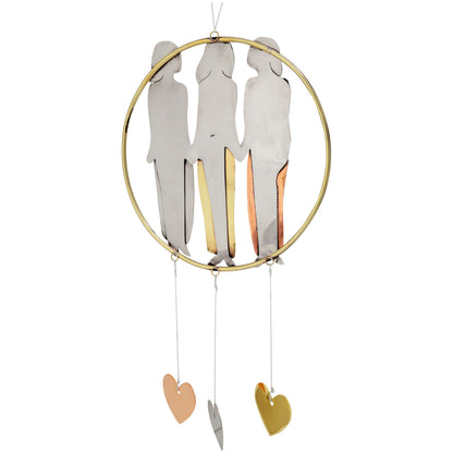 Mixed Metal Sister Silhouette Wind Chime - Image 6