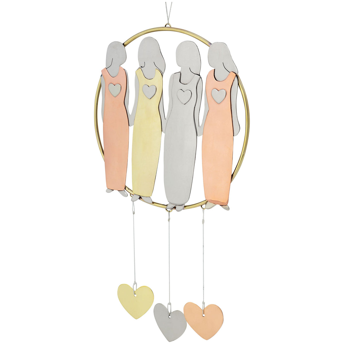 Mixed Metal Sister Silhouette Wind Chime - Image 8