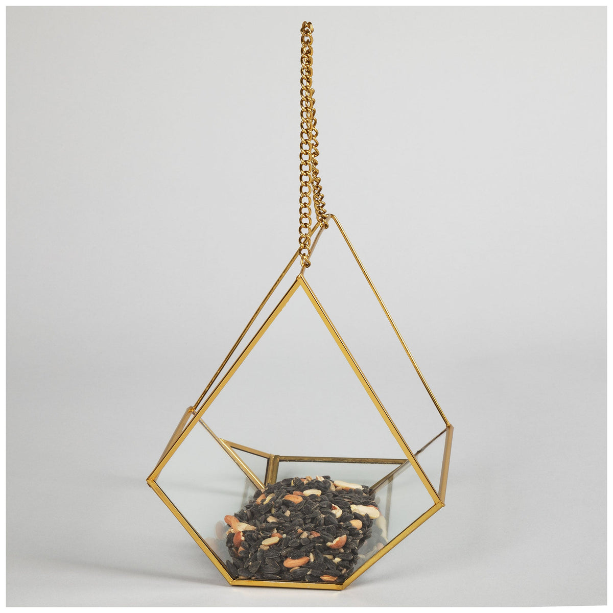 Hanging Open-Air Glass Bird Feeder - Image 5