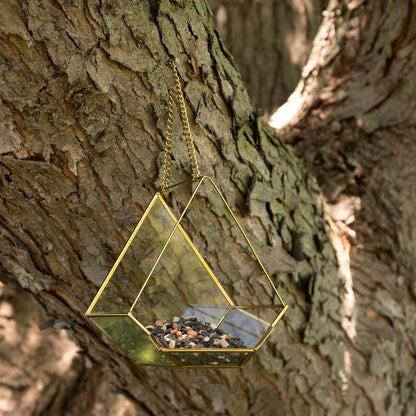Hanging Open-Air Glass Bird Feeder - Image 2