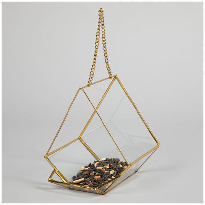 Hanging Open-Air Glass Bird Feeder - Image 4
