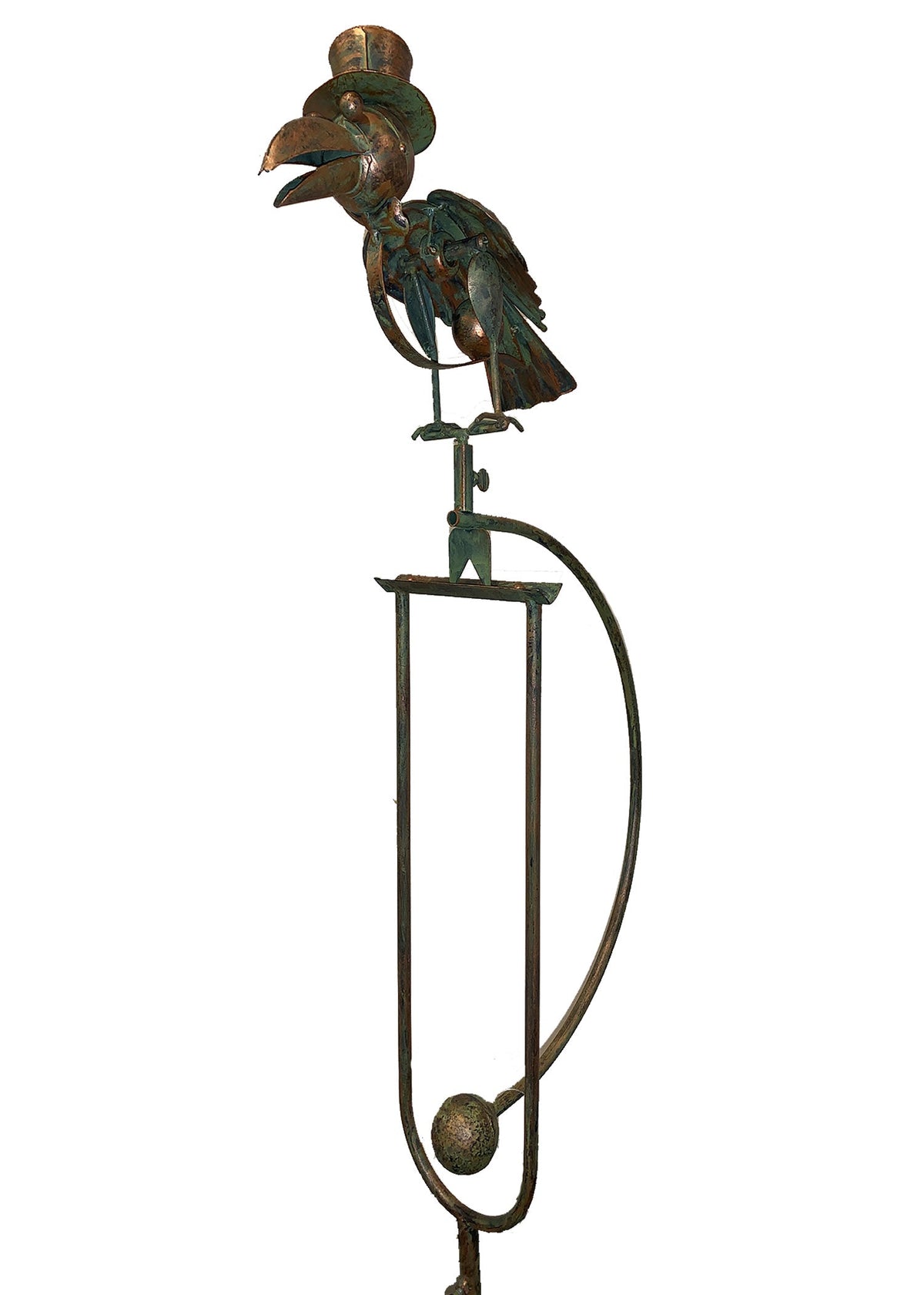 Top Hat Bird Rocker Garden Stake - Image 3