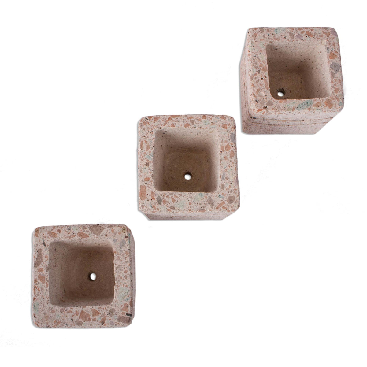 Reclaimed Stone Wave Planter Set of 3 - Image 4