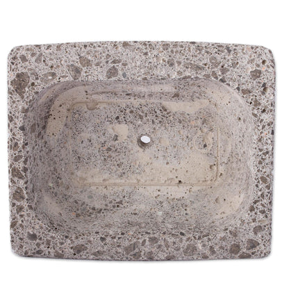 Rectangular Striped Reclaimed Stone Planter - Image 4