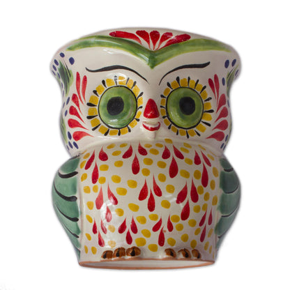 Colorful Ceramic Owl Planter - Image 2